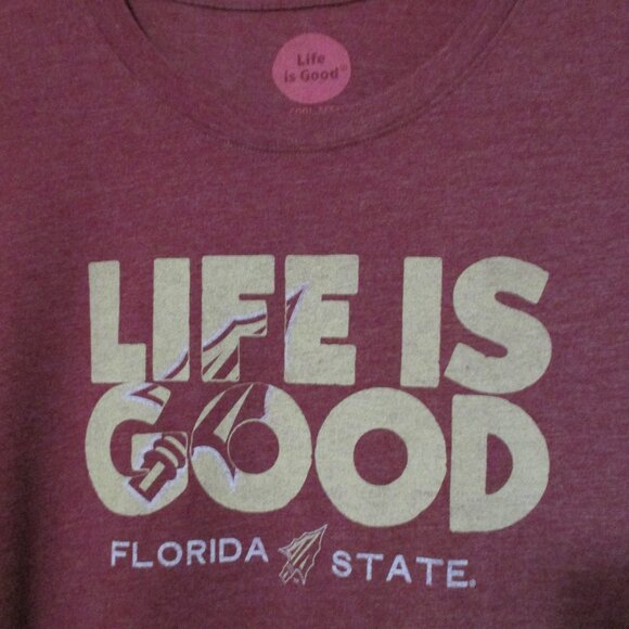 Life Is Good top Florida State & colors, women's cool tee classic fit size XL - Picture 6 of 10